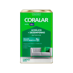Tinta Acrílica Fosca Coralar + desempenho Branco 18L Coral