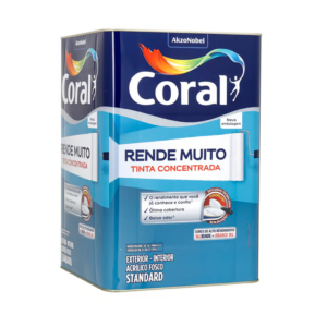 Tinta Acrílica Standard Concentrada Acabamento Fosco Rende Muito Branco Interior E Exterior 18 Litros Coral